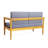 Weatogue 52.75'' Wide Acacia Loveseat with Cushions