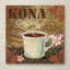 « kona coffee », affiche rétro sur toile tendue-22076716