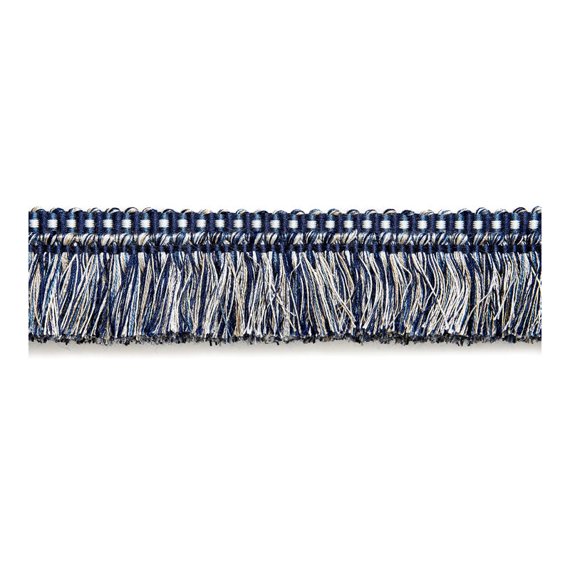 Tissu frange brossé moderne de luxe moderne, Indigo