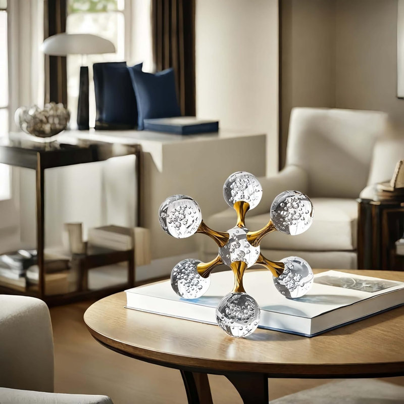 5.5" Sparkling Golden Crystal Ball