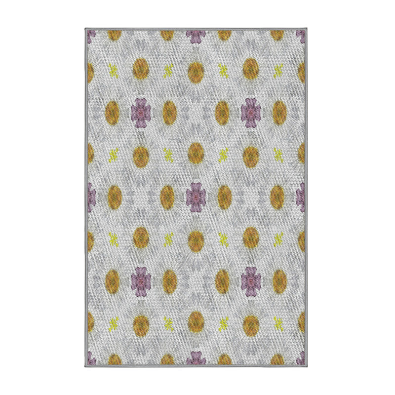 Tapis gris/brun tissé à la machine, Rectangle 7 pi x 10 pi