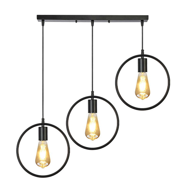 Suffern 3 - Light Black Kitchen Island Pendant