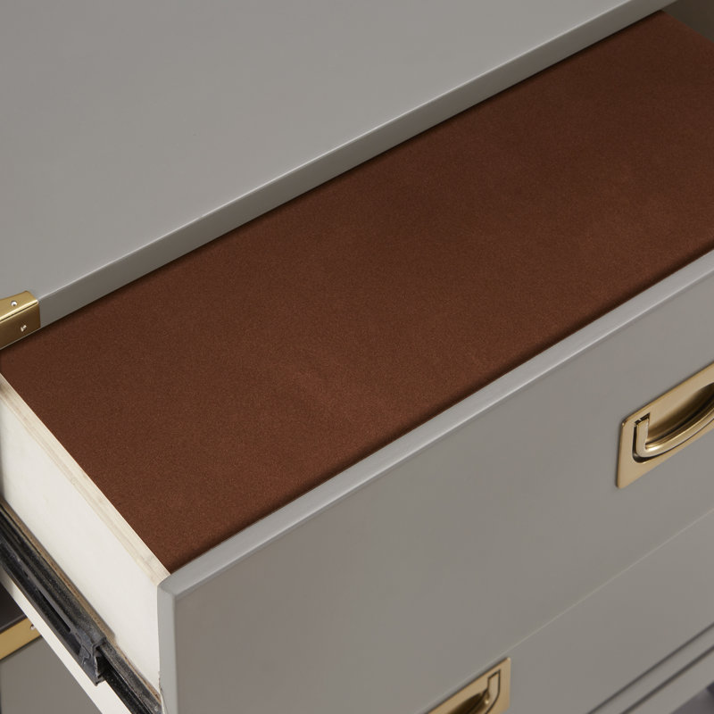 Gaertner 36'' W 5 - Drawer Dresser, Frost Gray