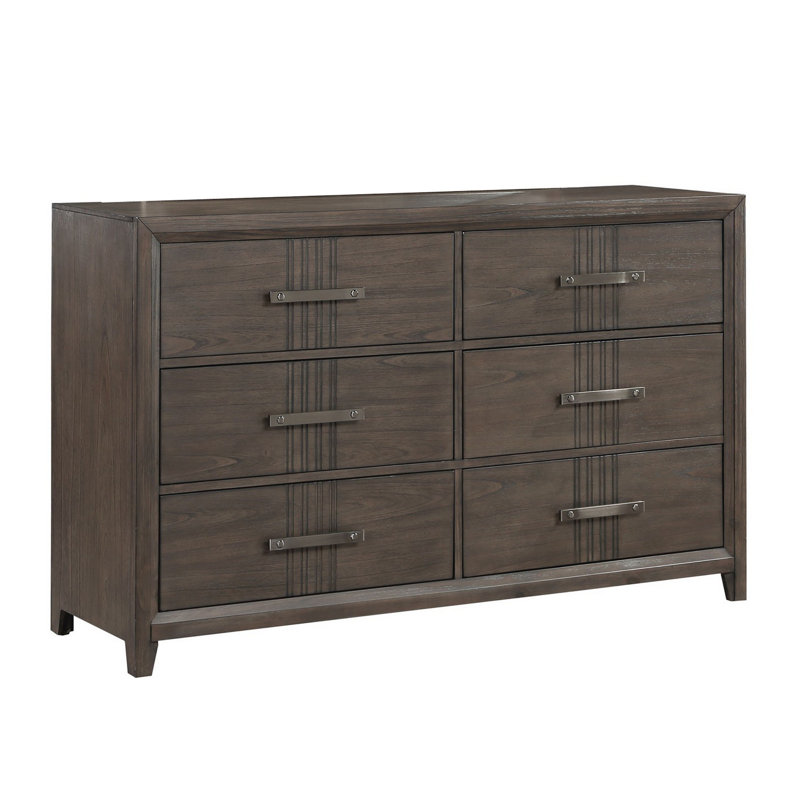 Commode double 6 tiroirs l 61,9 "Airyonna