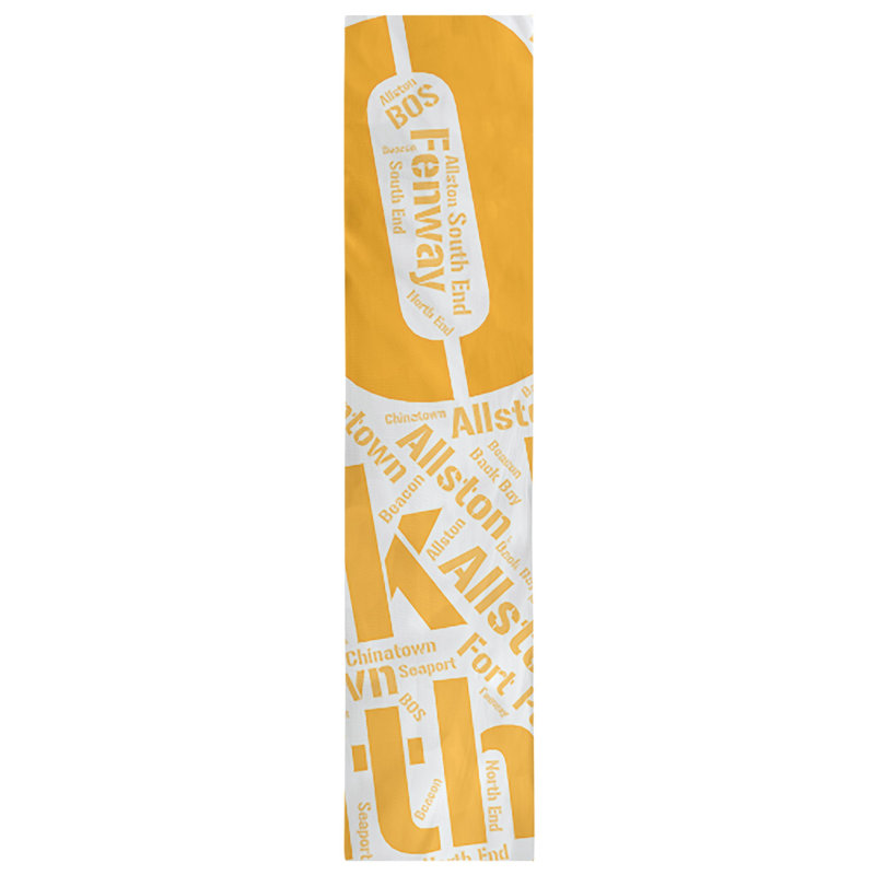 Chemin de table blendtable en coton, 72 po x 16 po, Orange, Boston