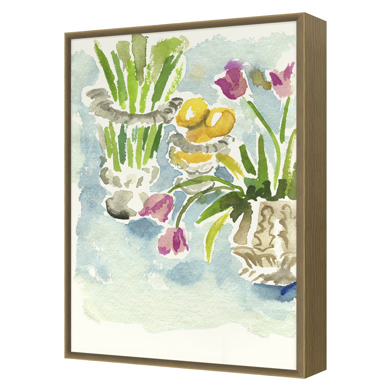 Crystal Vase Print by Dana Gibson, Oak Framed, 28" H x 19" W