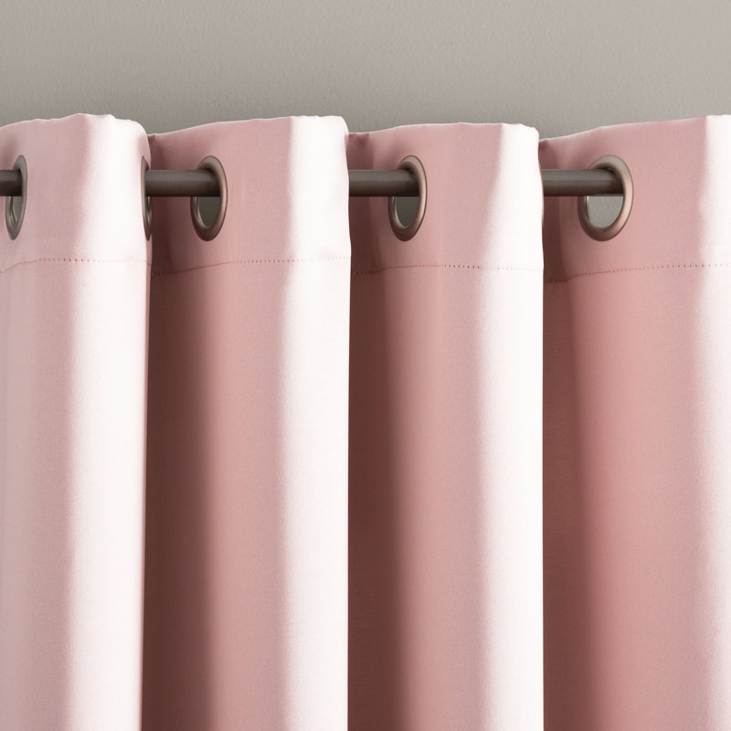 Panneau de rideau à oeillets à économie d'énergie thermique - Basics by Wayfair ™, Rosé, l 40 po x L 95 po