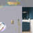 Gorizia 20x14 Brushed Gold Digital LED Shower System with Remote Control – Rainfall & Waterfall Ceiling Mount