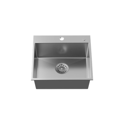RUMONTE Dual Mount 18x15 Handmade Stainless Steel Sink