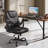 Ergonomic Executive Leather Office Chair, Tilt Adjustment Swivel Desk Chair With Flip-Up Arms And Water-Resistant Upholstery-1346641814
