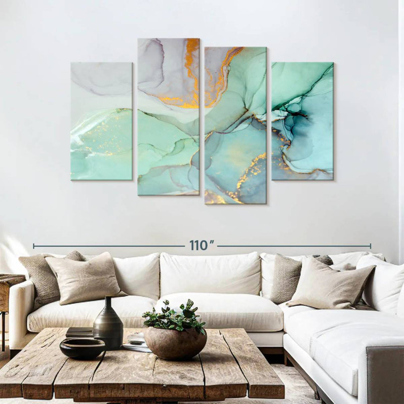 Avery Green Bronze Abstract, 54" H x 84" W