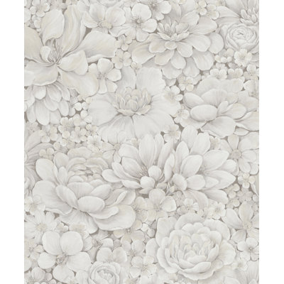 Eden Floral Texture 33' L X 21" W Wallpaper Roll