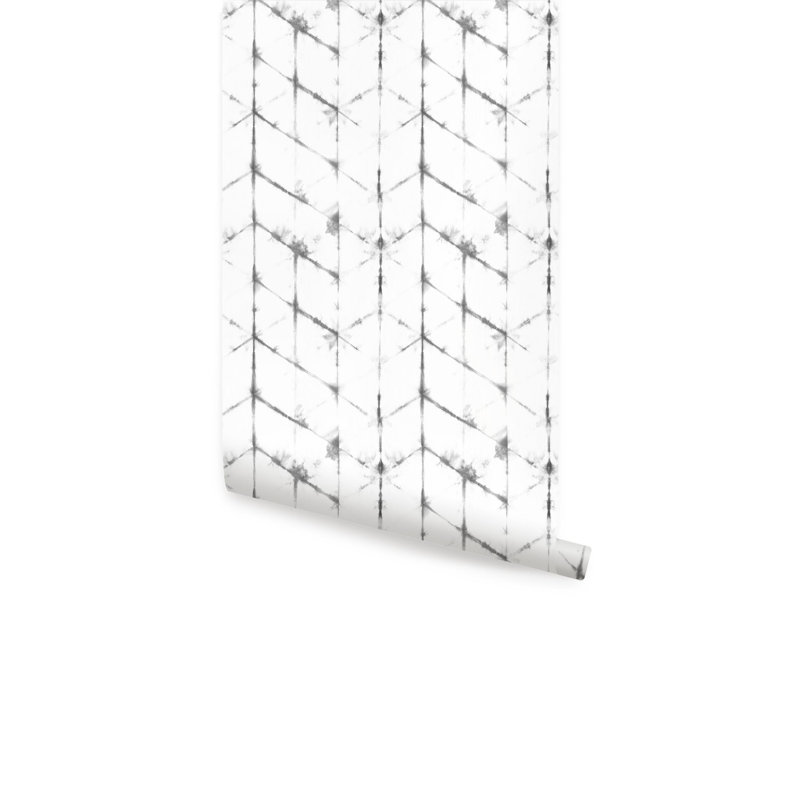 Rouleau de papier peint adhésif Tie Dye, Gris, L 2 pi x L 18 pi