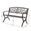 Ethanael Powder Coated Steel Outdoor Bench