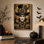 «Steampunk Gentleman in Top Hat with Gold Gears», art mural sur toile-145452745