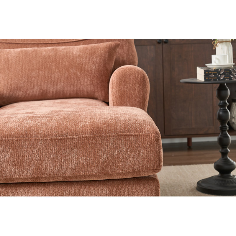 Fauteuil inclinable intérieur moderne rembourré, Orange