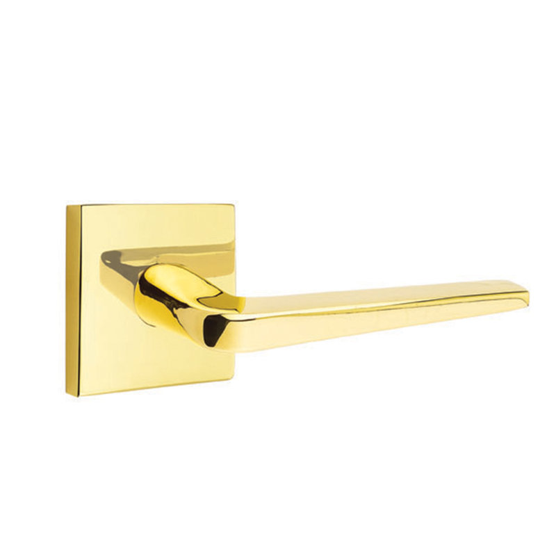 Levier de porte avec rosette Athena, Gauche, Laiton non laqué