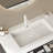 36" Integrated Rectangular Undermount Basin without Drain and Faucet