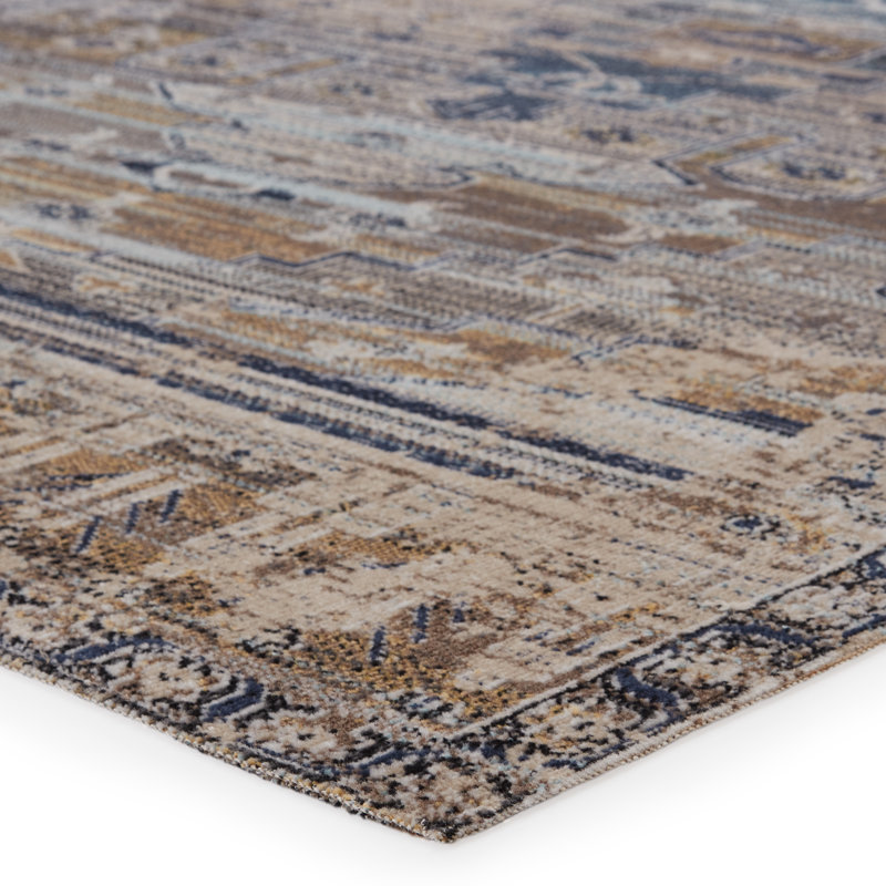 Tapis oriental intérieur / extérieur Haden, Rectangle 8 pi 10 po x 12 pi