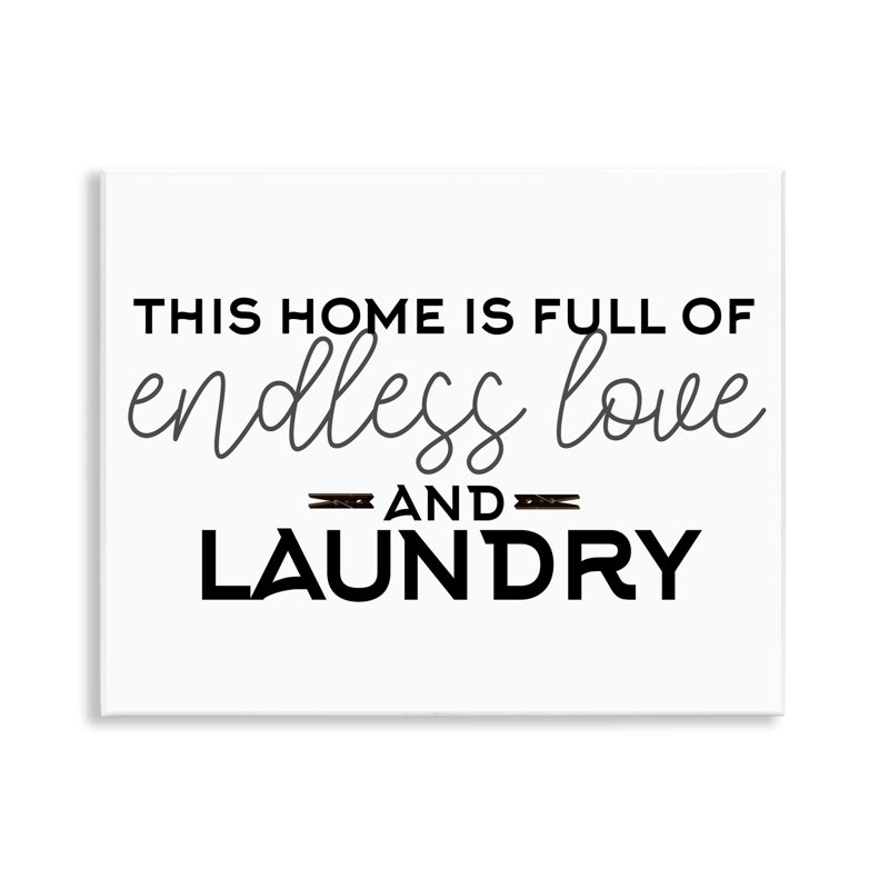 Plaque murale Endless Love & Laundry, design par Kim Allen
