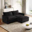 Canapé rembourré 2 places à assise profonde de grande taille avec repose-pieds-787463389