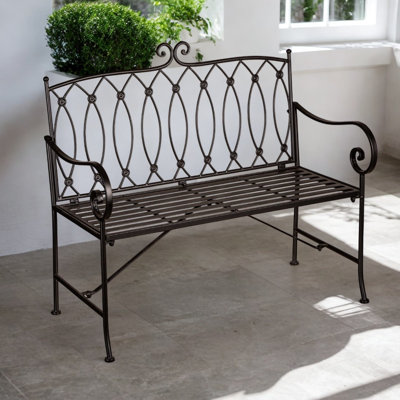 Banc d'extérieur en métal Darwuin