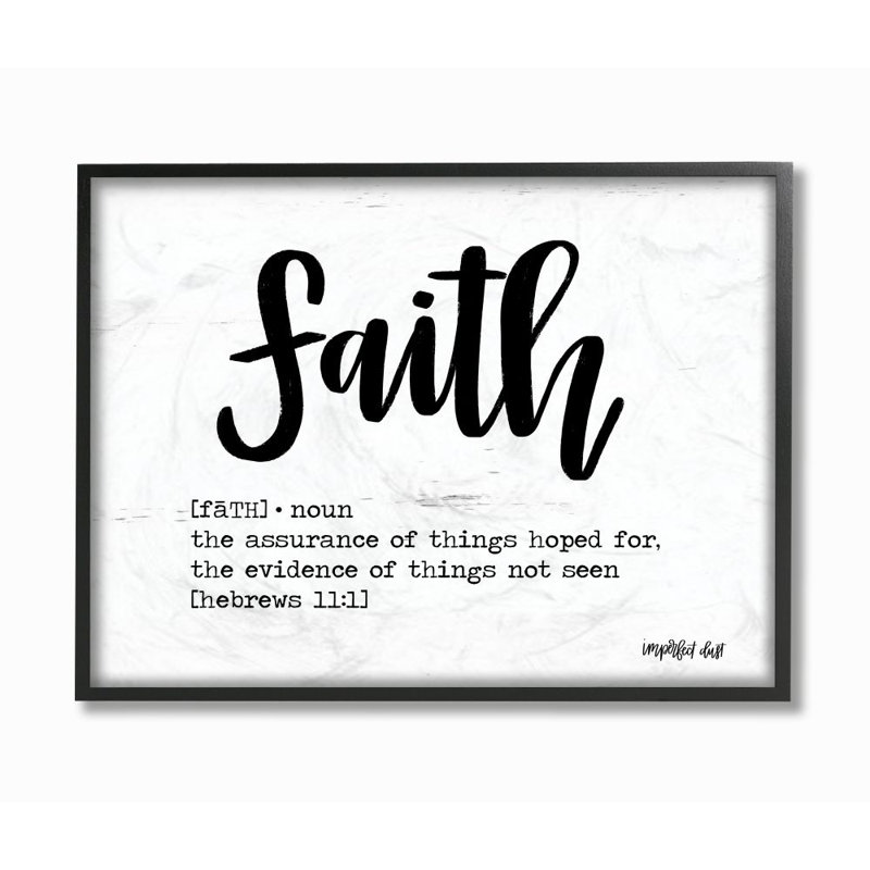 «Faith Usage», impression graphique, H 16 po x l 20 po x P 1,5 po, Giclée encadrée noir minuit
