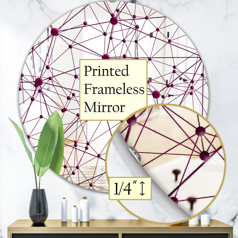 Miroir d'appoint Circular Web 3, H 23,6 po x l 23,6 po