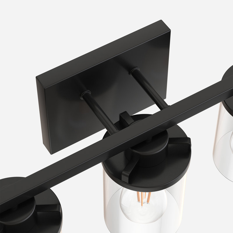 3-Light Dimmable Bathroom Vanity Light With Clear Shades