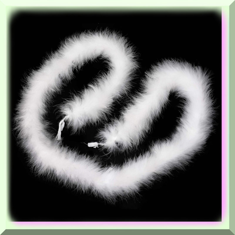 White Fluffy Mou Boa