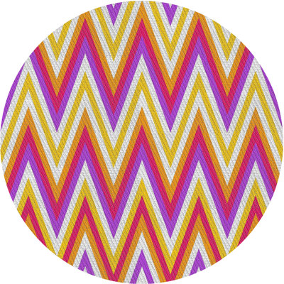 Tapis jaune à chevrons Siler