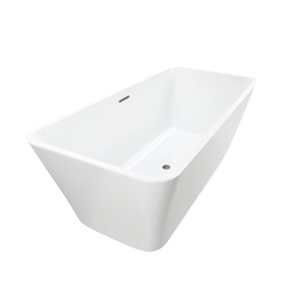 66.9" x 29.5" Freestanding Soaking Acrylic Bathtub