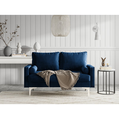 Maeesha 58" Velvet Square Arm Sofa Loveseat