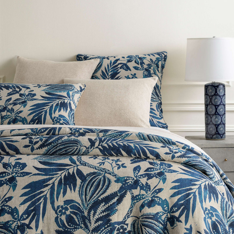 Antigua Linen Duvet Cover Set, King Duvet Cover, Blue