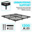 Structure de lit flottant pour grand lit, lit plateforme en métal avec éclairage DEL, assemblage facile