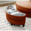 Fauteuil pivotant rembourré capitonné avec repose-pieds-222503128