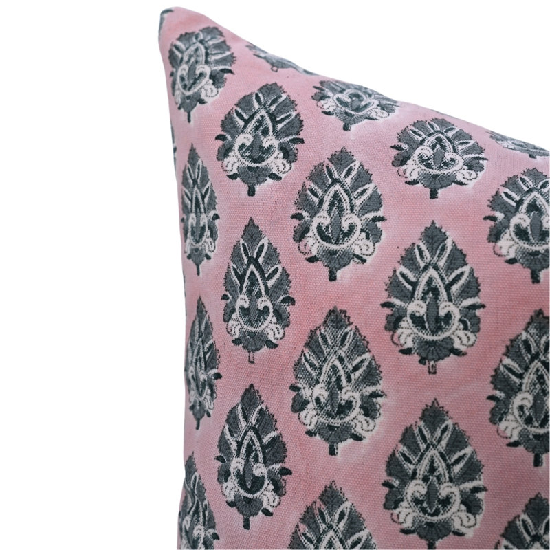 Housse de coussin en toile imprimée à la main à motif de feuilles de canard pour canapé, canapé et décoration intérieure