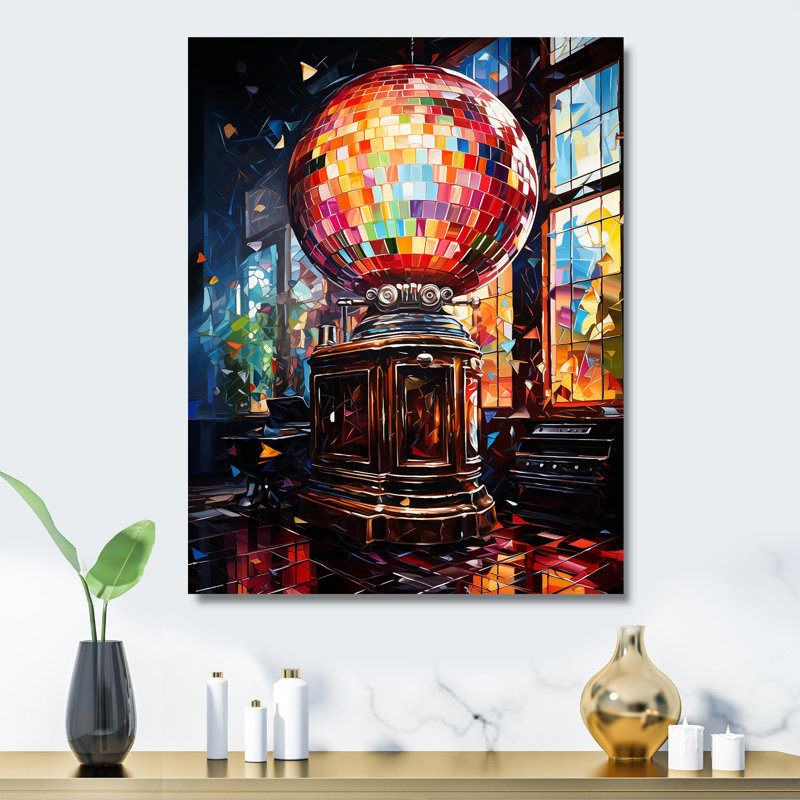 Disco Ball Dreams 2 - Jukeboxes, art mural en métal, H 20 po x l 12 po x P 1 po