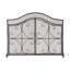 Accessoire de foyer en fer avec 2 portes d'accès, pare-feu contemporain H 32,54 po x l 43,25 po, fer, fabriqué à la main, l, motif ornemental