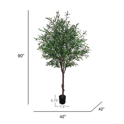 Greyleigh™ 90'' Faux Olive Tree Plant in Pot | Wayfair