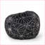 Fauteuil à billes 3 pi Spiderweb Halloween | Noir blanc | Rond