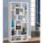 10-Shelf Rectangular Bookcase in White-117122572