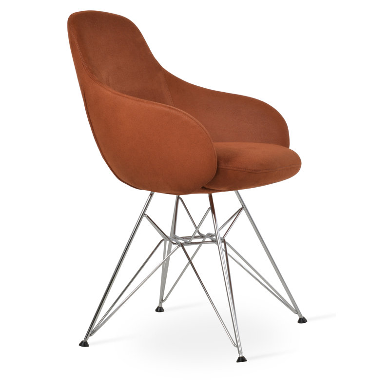 Gazel Tower Arm Chair, Orange, Chrome