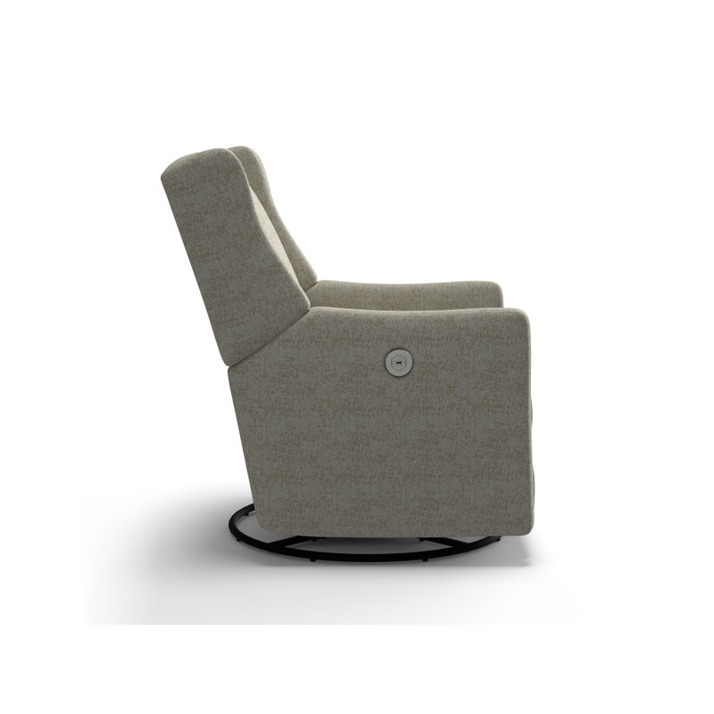 Fauteuil inclinable électrique Andrina, Chenille Malibu Parchment Performance