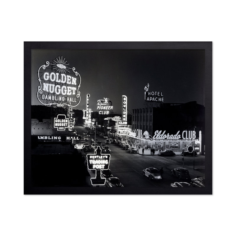 Pépite d'or de Las Vegas, H 08 po x l 10 po, Affiche, Cadre noir