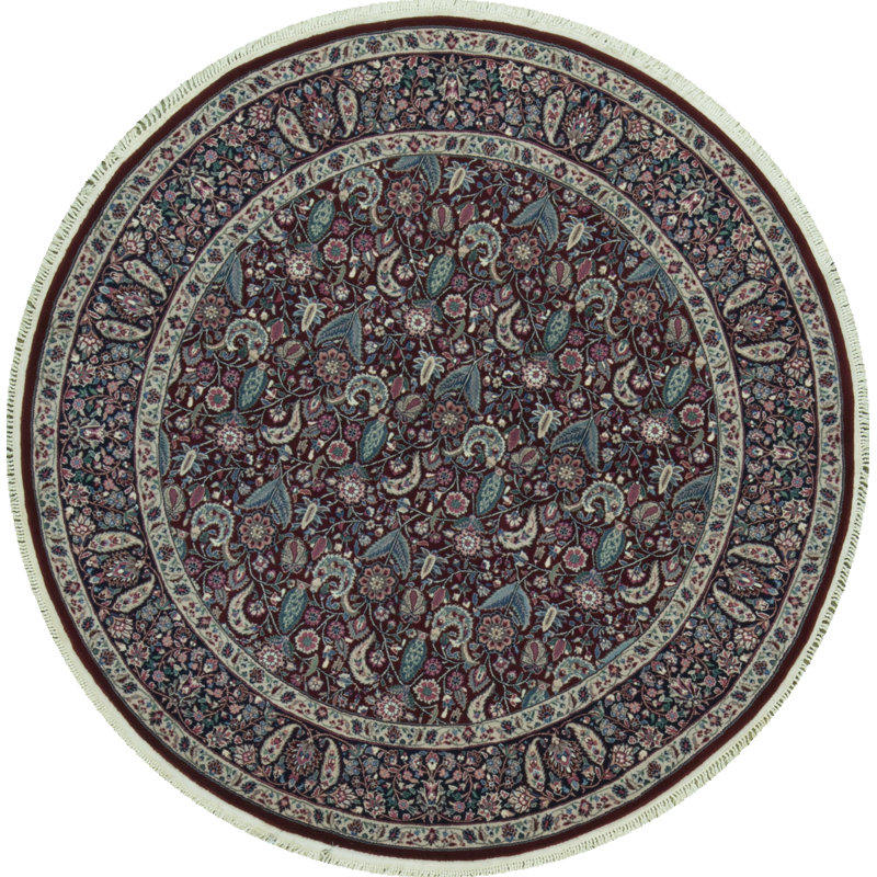 Wool Oriental Area Rug in Dark Purple