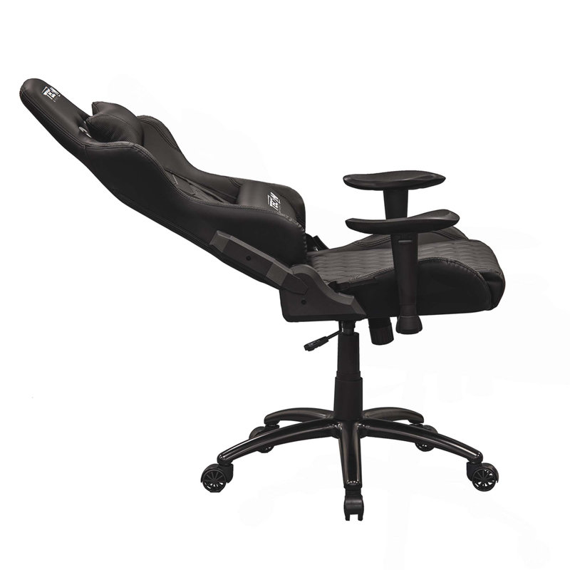 Fauteuil de jeu ergonomique à haut dossier pour PC avec roulettes