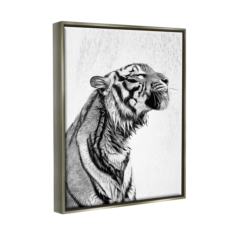 Éclaboussure de salle de bain Tiger, Cadre flottant gris lustré, H 21 po x l 17 po x P 1,7 po