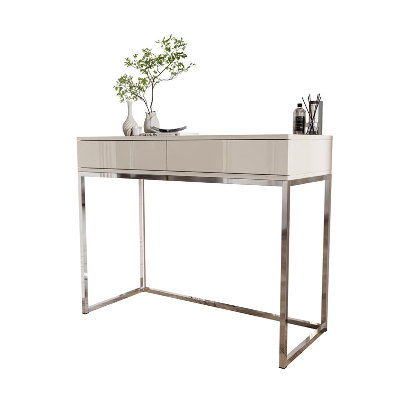 BLANCO GLAMOUR Console Table, Chrome
