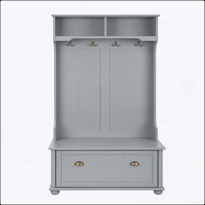Vintage Entryway Table - Wood, Reinforced Legs, Thick Desktop, Metal Rivet Decor, Plank Under-Shelf, Ideal for Hallways and Living Rooms